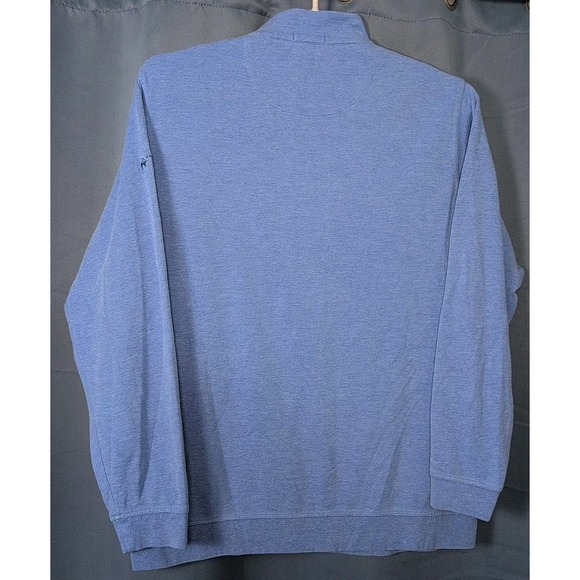 Peter Millar Crown Comfort‎ Interlock 1/4 Zip Mens 2XL Blue Performance Golf - Picture 3 of 12